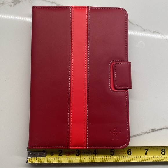 3/$10 Belkin iPad mini red striped cover with stand - Picture 4 of 7